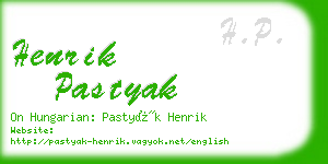 henrik pastyak business card